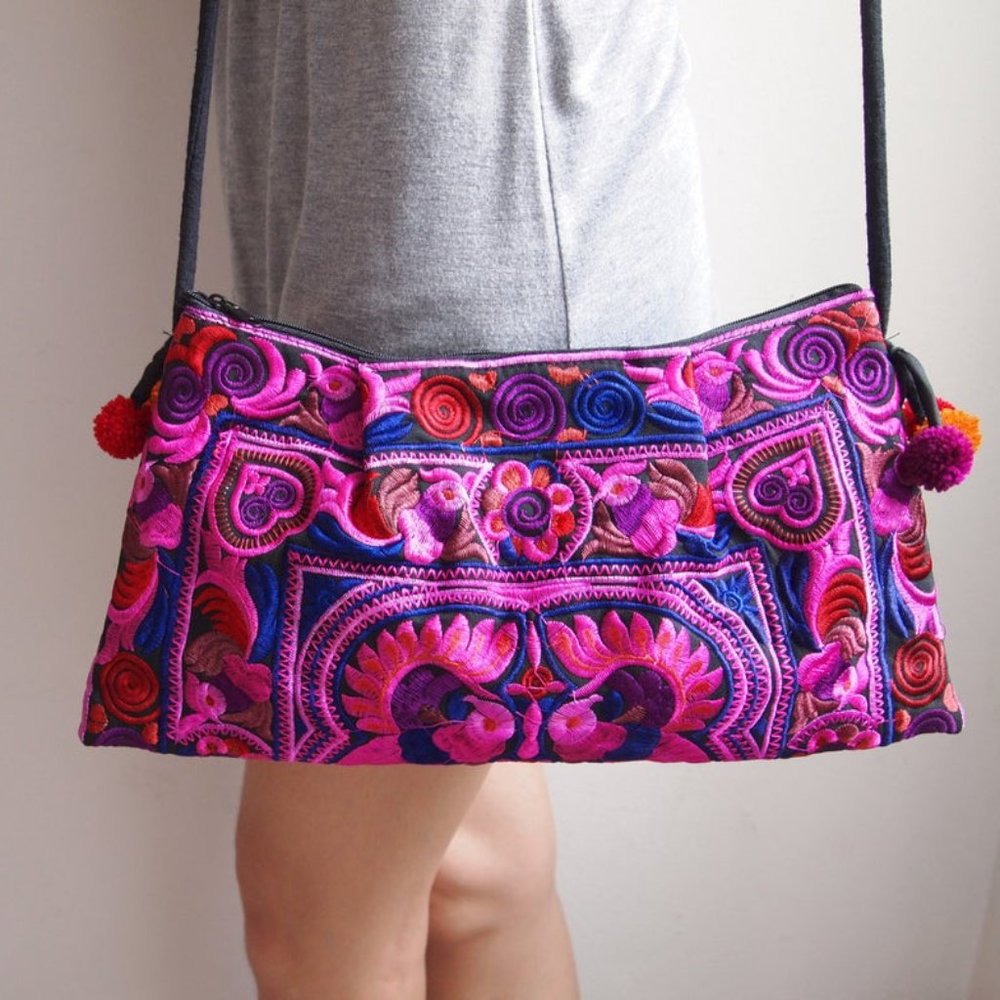 Hmong Medium Shoulder Bag from Thailand